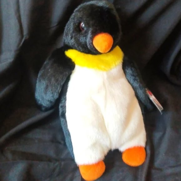Ty Large Plush Beanie Buddy tylon Waddle the Penguin rare vintage 1998 - Picture 9 of 9